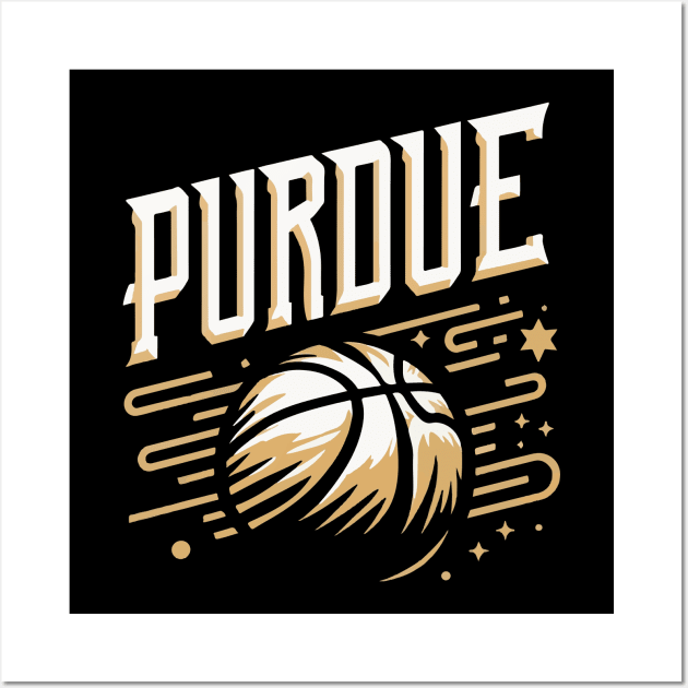 PURDUE Basketball Tribute - Basketball Purdure University Design Purdue Tribute - Basket Ball Player Wall Art by TributeDesigns